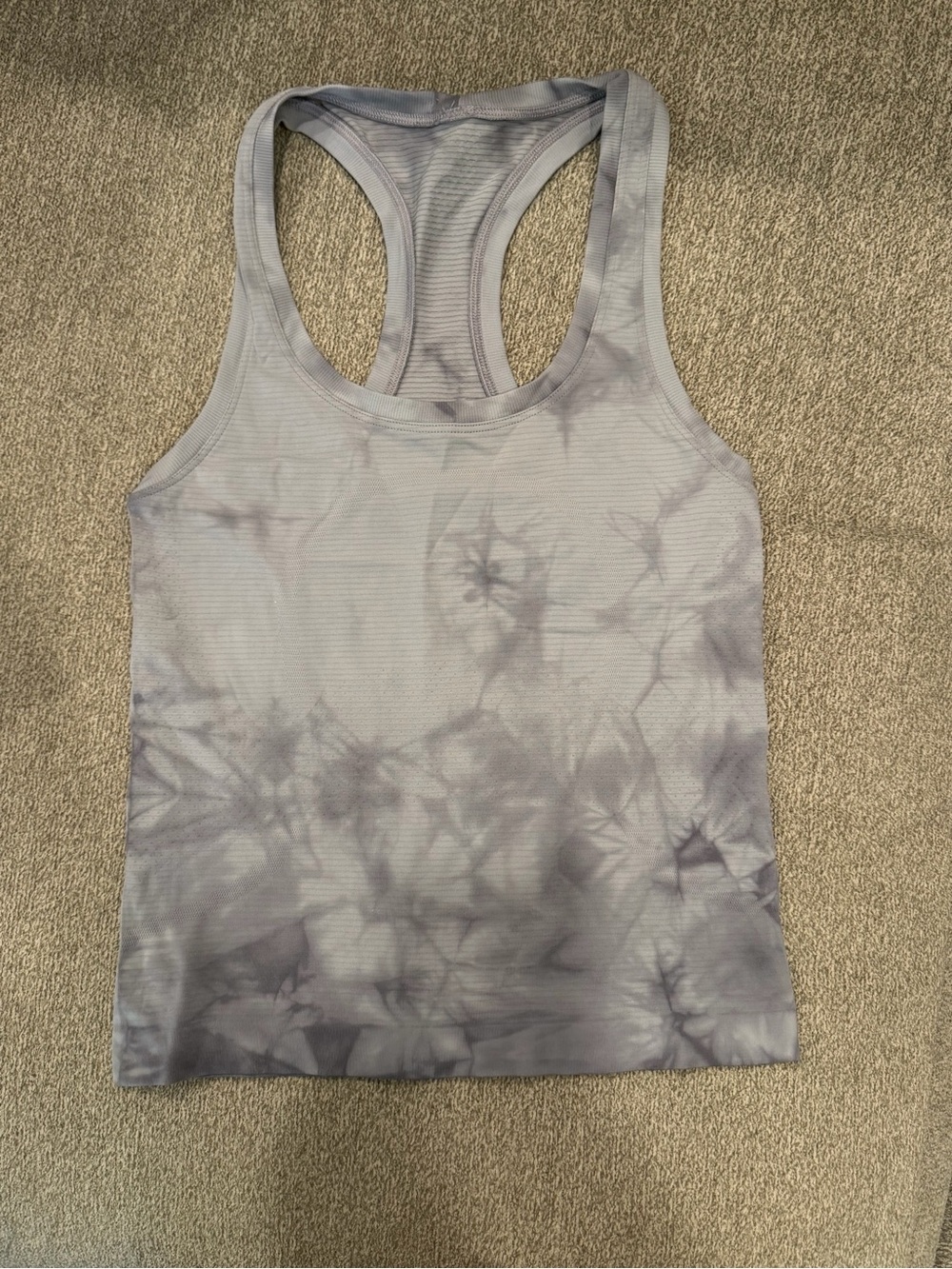 Lululemon Swiftly Tech Racerback Tank Gray Tie-Dye XS